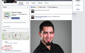 facebook page, brand page, setup, screenshot